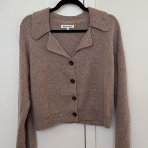 Reformation Cashmere Collar Cardifan